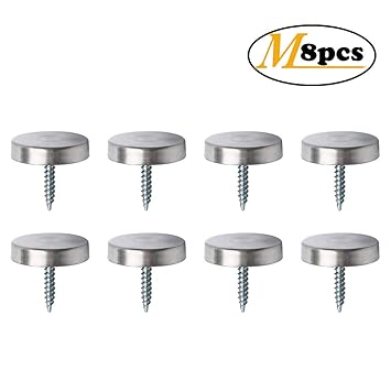 Mooche Mirror Screws Cap 8pcs 25mm Decorative Screw Covers