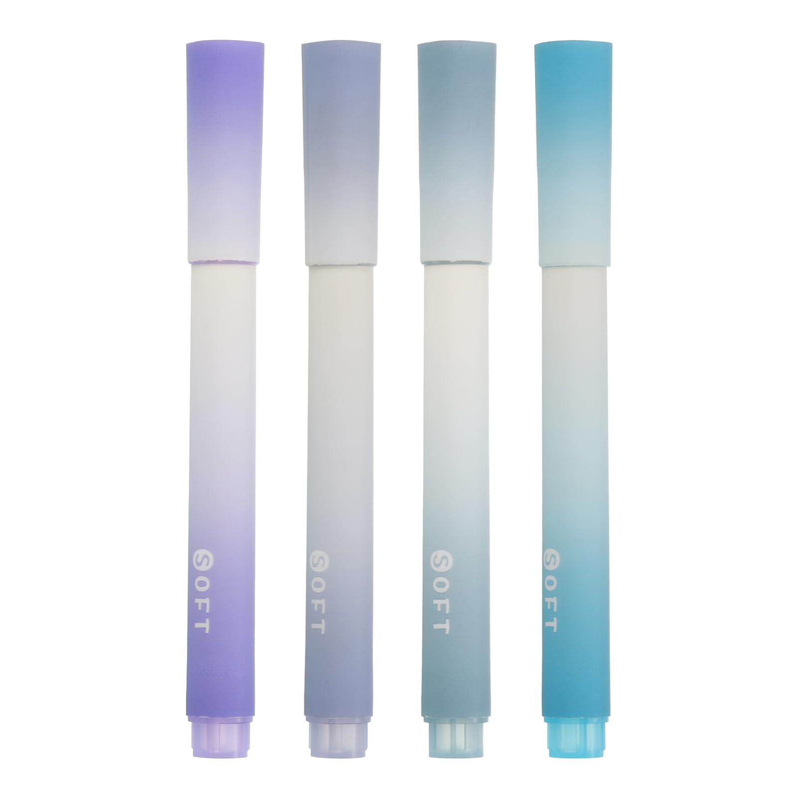 PATIKIL Highlighter Pen, 4 Pack Quick Dry Broad Tip Underline Writing Marker Pens for Office Home Daily Use Style 5, Blue Purple