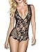 Svuencio Sexy Lingerie One Piece Lace Babydoll Erotic Flexible Bodysuit for Women for Sex