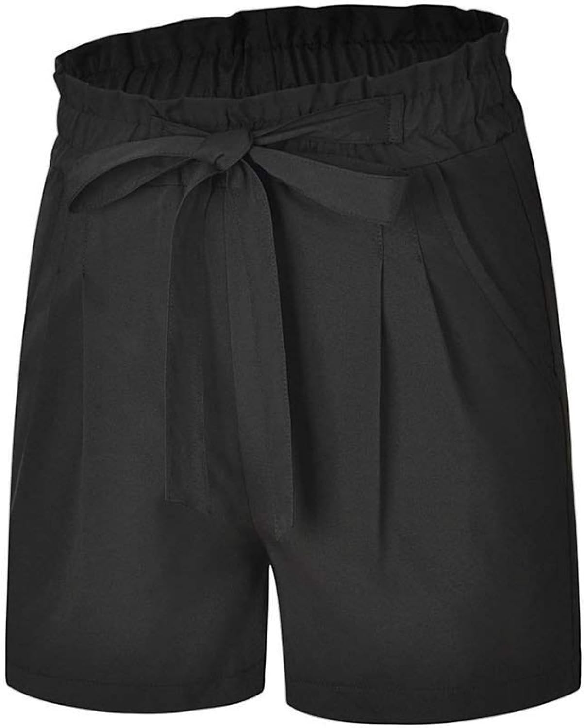 ladies black high waisted shorts