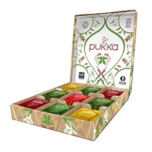 Pukka Aktiv Selection Geschenk Box, Kollektion ausgewählter Bio-Kräutertees (1 Box, 45 Teebeutel) 77 g, 45 Stück