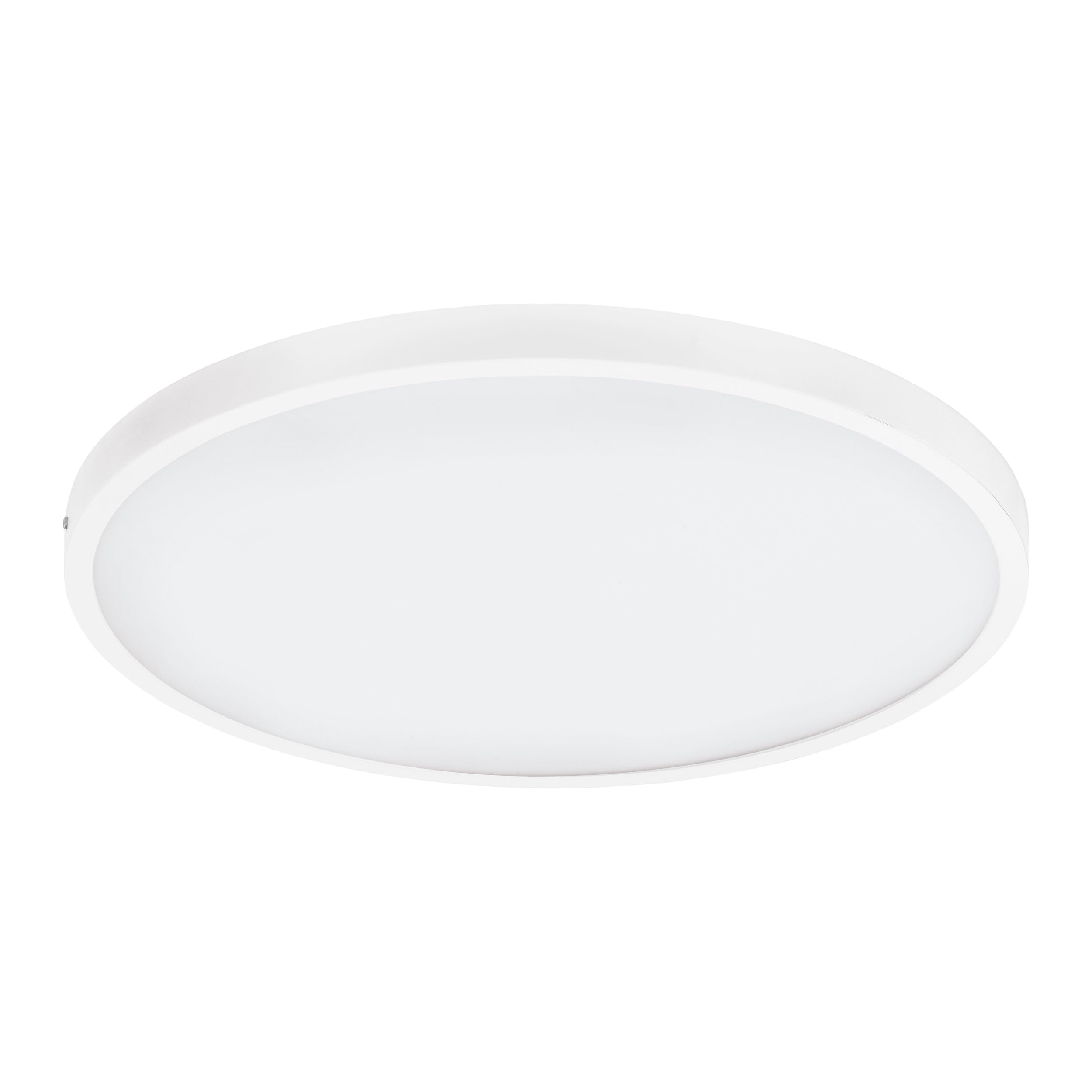 Eglo LED Ceiling Light Fueva 1, Single-Flame Ceiling lamp, Material: Aluminium, Plastic, Colour: White, Ø: 50 cm, Warm White