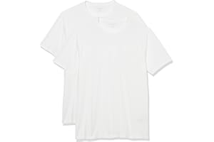 Amazon Essentials Men's Short Sleeve T-Shirts, Slim-Fit, Crewneck, Pack of 2