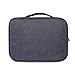BUBM Electronic Organizer, Double Layer Travel Gear Bag for Cables, Plugs, Flash Hard Drive, Power Bank and More--a Sleeve Pouch for iPad (Large, Dark Blue)