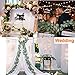 Artificial Greenery Garland, Camlinbo Eucalyptus Willow Garland Total 12Ft Christmas Garland Leaf Vines Ivy Garland Hanging Wreath for Wedding Arch Backdrop Wall Party Decor-Eucalyptus Grey