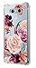 LG G6 Case, LG G6 Phone Case with Flower,LUOLNH Slim Shockproof Clear Floral Pattern Soft Flexible TPU Back Cover (Purple)