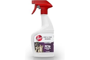 Hoover Pet Spot and Stain Remover, Pet Formula for Carpet and Upholstery, 22 fl oz Formula, White, AH31681