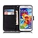 Firefish Galaxy S5 Case, [Kickstand Feature] Durable Leather Flip Folio Wallet Case with Card Slot and Anti-Scratch Protective Cover for Samsung Galaxy S5-Sunflower
