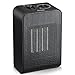 Soulcker Space Heater, Portable Heater With 750W/1500W Power Setting, 2 Seconds Heat-up, Tip-over and Over-heat Protection, Ceramic Small Space Heater for Office, Home, Indoor Use - Black