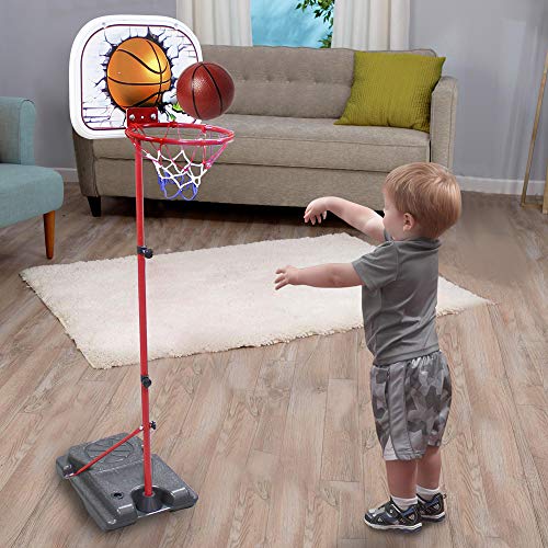 SOWOW Basketball Hoop for Kids Adjustable Height Mini Basketball Hoop