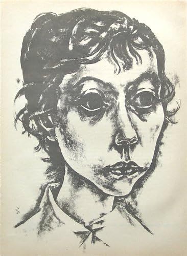 Ignaz Epper "Mädchenkopf" original lithograph | Expressionismus