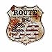 HANTAJANSS Route 66 Signs Metal Vintage Road U.S. Flag 66 Highway Tin Sign for Home Decoration 12 Inches