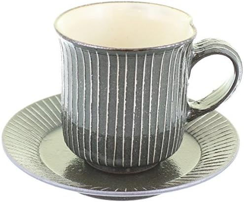 Kiyomizu Craft Cup & Saucer Black Tokusa