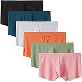 Whaninti Men's 6-Pack Trunks Underwear Seamless Mesh Breathable Lightweight Short Boxer Briefs