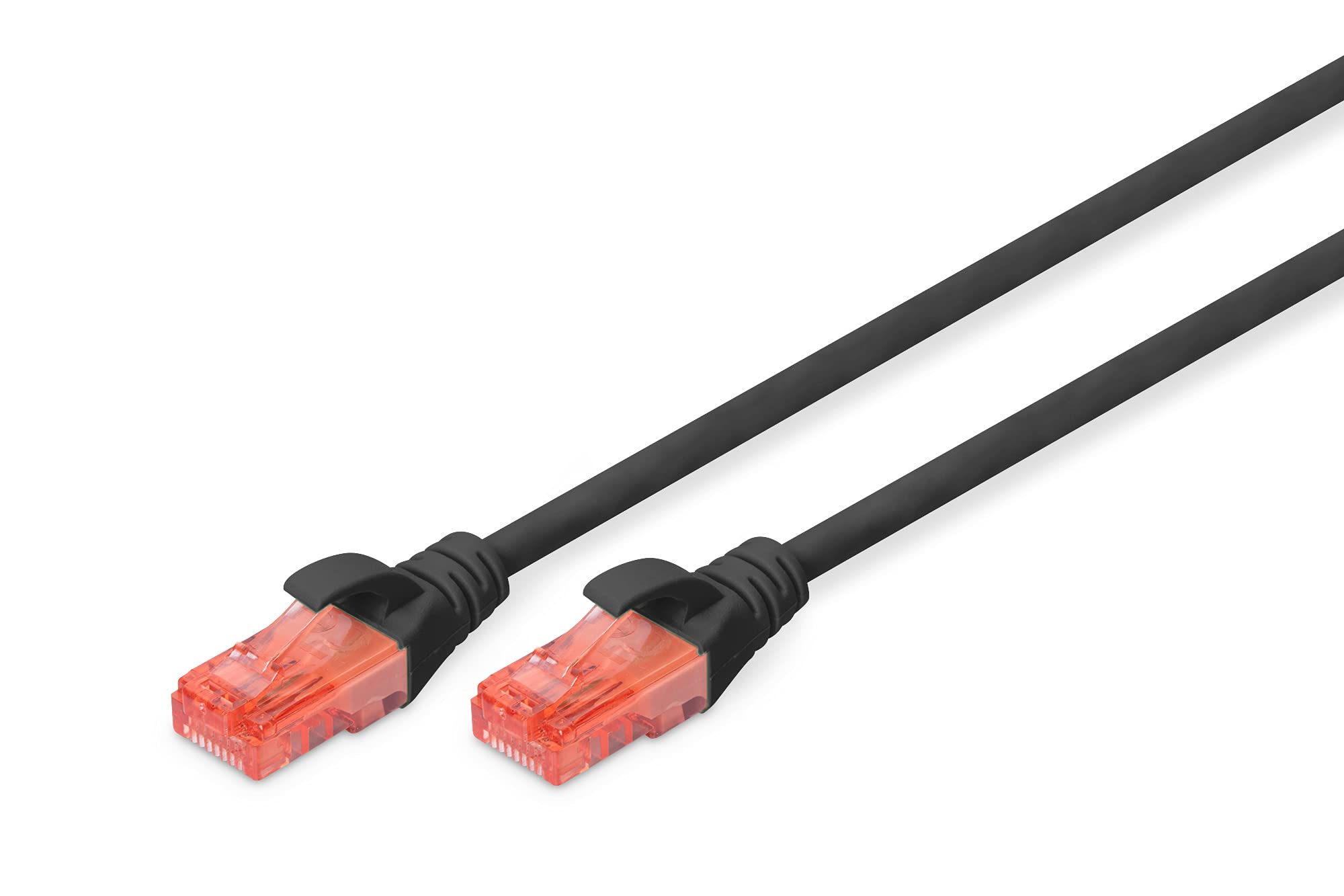 Digitus LAN Cable Cat 6-1m - RJ45 Network Cable - UTP Unshielded - 1 Gbps - Compatible with Cat6 and Cat6A - Black