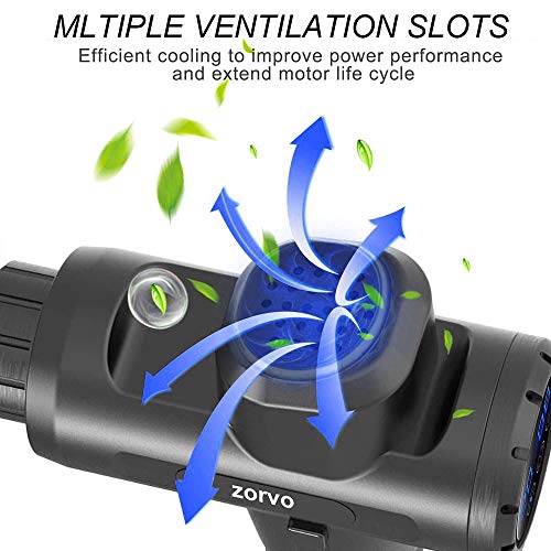 zorvo [Upgrade Version] Muscle Massage Gun-Hand Held Deep Tissue Muscle Massager-Cordless Percussion Massager-Professional Personal Massage Device-20 Speed and Ultra Quiet Technology - Thumbnail 5