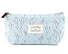 Leegoal(TM) Elegant Multi Fuctional Canvas Floral Pouch Pencil Pen Case Bag (Light Blue)