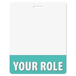 Customizable Turquoise Horizontal Oversized Badge
