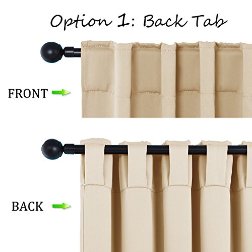 image for Living Room Blackout Curtain Panels - (Beige Color) 42 Width X 72, 1 P