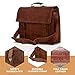 KPL leather Briefcase laptop messenger bag satchel for men and women (Fits 14