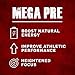Primeval Labs Mega Pre, Intense Pre-Workout Formula, Increased Nitric Oxide Production, Enhanced Blood Flow, Greater Stamina and Performance, Muscle Growth, Rainbow Sherbert, 20/40 Servings