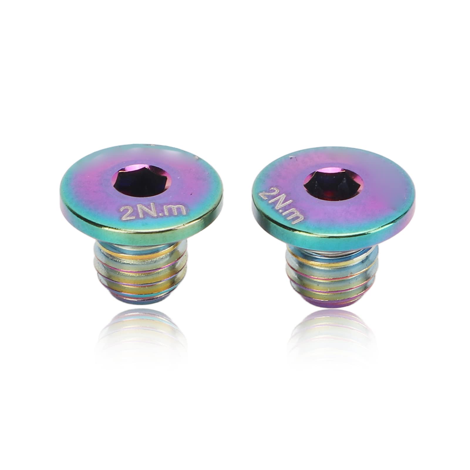 Bike Brake Lever Screws Titanium Alloy Integral Oil Cylinder Lid Bolts Bicycle Hydraulic Brake Bolt for M7000 M8000 M9000 M9020(Colorful) Bicycles and spare parts