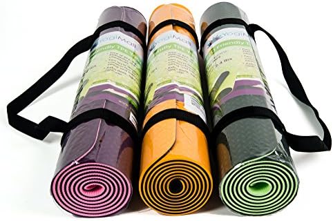 YogiMall 3-in-1 Non Slip Yoga Mat with Carry Strap and Hand Towel Kit – Eco Friendly, Reversible, Thick 6mm, SGS Certified High Density TPE Exercise Mat Set for Yoga, Pilates & Fitness Exercise