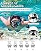 POPCHOSE Snorkel Set, Silicone Snorkeling mask Set for Adults and Youth, Foldable Snorkel Anti-Fog Anti-Leak Adjustable Diving Mask Gear Mesh Bag for Snorkeling, Diving, Swimming