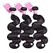 ISEE Hair 8A Peruvian Remy Virgin Hair Body Wave Human Hair with 13x4 Frontal Peruvian Body Wave Hair Lace Frontal Closure with Bundles(202224+18frontal, Natural Black Color)