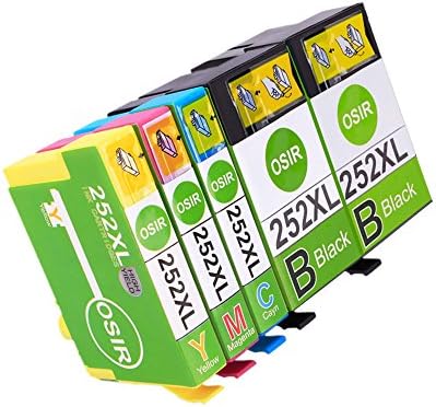 OSIR 1 Set+1 Black Remanufactured Epson 252 XL Ink Cartridges High Yield, Compatible With Epson Wf-3640 Wf-7610 Wf-3620 Wf-3630 Wf-7620 Wf-7110 Wf-7710 Wf-7720 Wf-7210