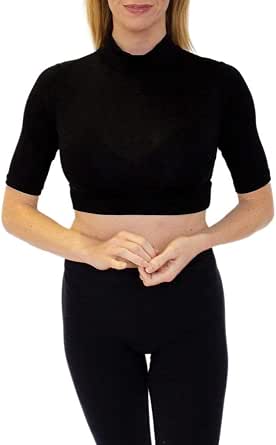 elbow sleeve mock turtleneck