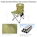 Mini Folding Camping Chair Lightweight Seat Portable Stool Mountaineering Adventure Hiking Fishing Beach Picnic Party Gardening with Carry Bag, Green