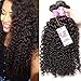 UNICE Hair 3 Bundles Brazilian Curly Virgin Hair Weave 16 18 20 inches, Unprocessed Virgin Human Hair Extensions Natural Color