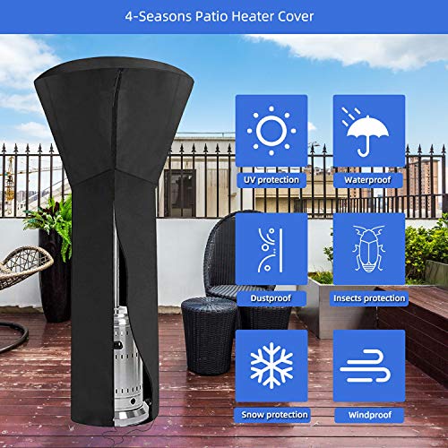 ANSTROUT 420D Patio Heater Cover Waterproof with Zipper, Outdoor Patio