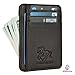 Estalon Genuine Leather RFID Blocking Credit Card Holder Case, Minimalist front Pocket Slim Wallet With ID Window (Brown) (Brown Pebble)