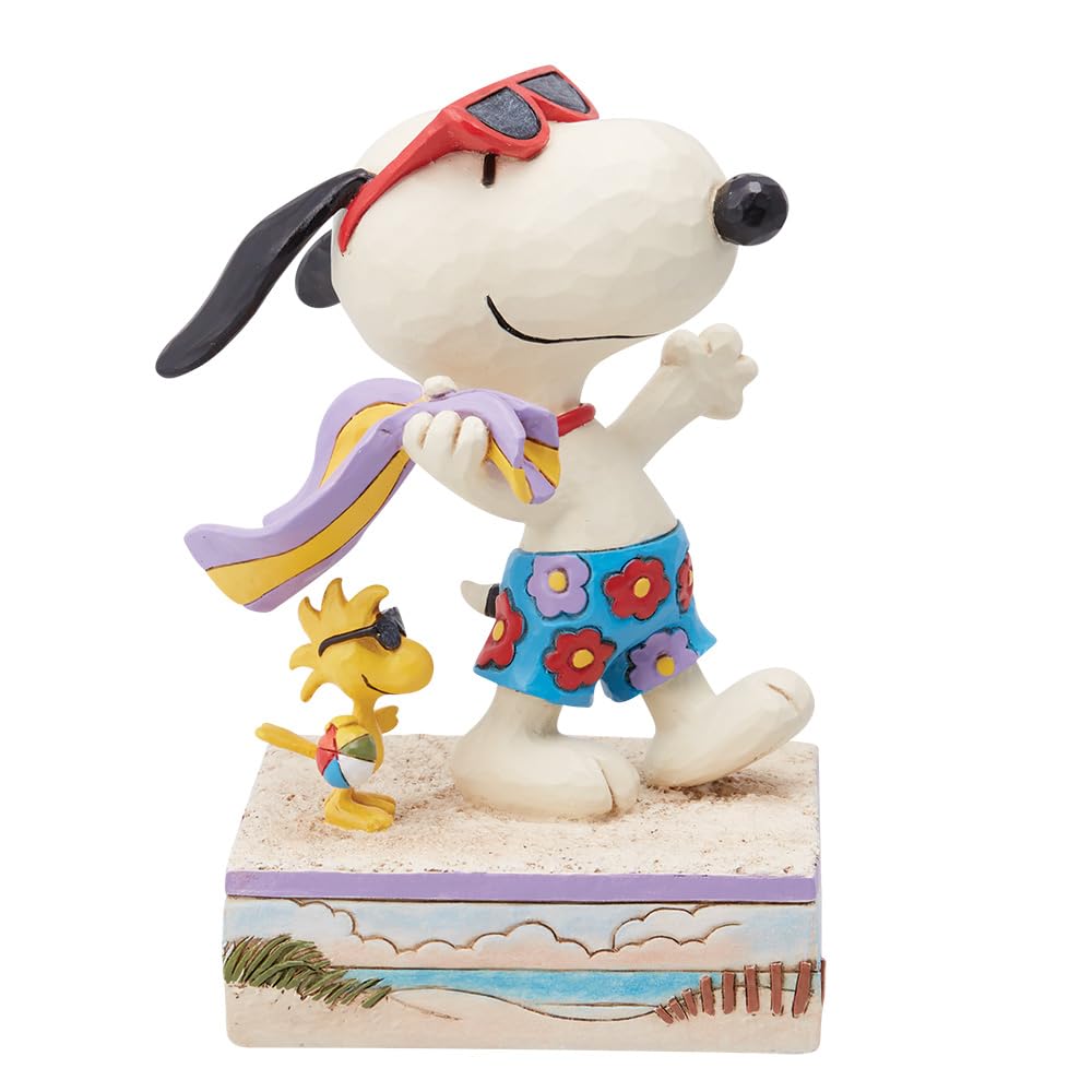 Jim Shore Snoopy & Woodstock On Beach Figurine