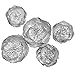 Ling's moment Paper Flower Decorations, 5 X Silver Crepe Paper Flowers for Baby Nursery Bridal Shower Wedding Birthday Bachelorette Party Backdrop Photo Booth