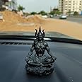 VIVAAN EXIM Premium Resin Lord Shiva Statue for Car Dashboard Decor Idol, God Idols for car Dashboard, Shiv ji ki murti, Adishiva Statue, Lord Shiva Murti showpiece (black), 3x2
