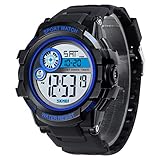 Skmei Sport Watch Countdown Timer Digital Popular Wristwatch Soft Comfortable Waterproof Plastic Watch for Men