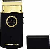 GAMMA+ Uno Mini-Sized Travel Cordless Mens Single Foil Shaver | Micro-USB, Gold Titanium Foil, Up To 9000 RPM Motor, Up To 120-Min Runtime, Pocket Size, for Shorter Facial Stubble,