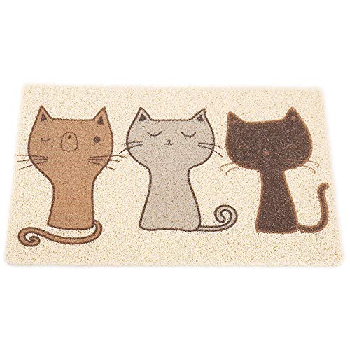 Dimolan Cat Litter Mat,Super Cute Cat Feeding Placemat for Puppy Pet