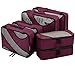 BAGAIL 6 Set Packing Cubes,Travel Luggage Packing Organizers(6Set Burgundy)