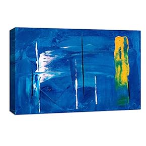 Canvas Wall Art Abstract Colorful Painting Artwork for Home Prints Framed - 12x18 inches