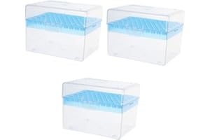 JECOMPRIS 3pcs Pipette Pipettor Tips Storage Box Positions Lab Equipment Rectangular Shape Portable
