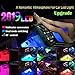 Car LED Strip Lights, AXELECT 48 LED Interior Lights-Multicolor Music Car Interior Lights Under Dash Lighting Kit with Sound Active Function and Remote Control, DC 12Vthumb 1