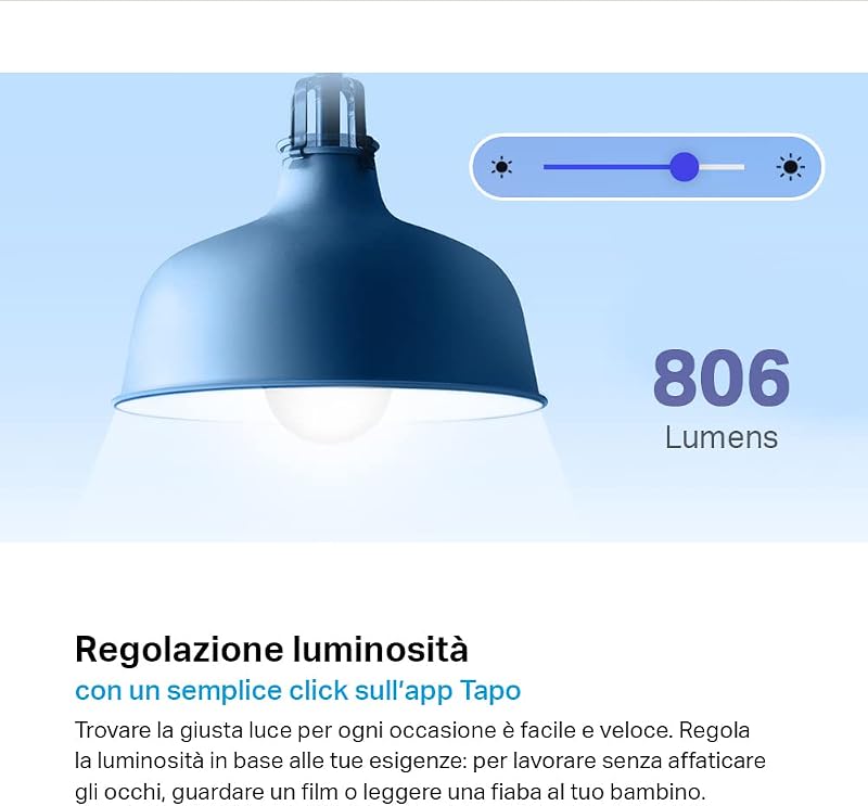 L520E Lampadina Smart WiFi E27 Bianco 4000K 806lm 60W Alexa Google