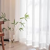 Treatmentex White Striped Sheer Curtains for Living