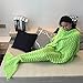NOPTEG Mermaid Tail Blanket Crochet Mermaid Blanket for Adult and Kids, All Seasons Sleeping Blankets, Warm Soft Living Room Sleeping Bag,Birthday (Adult, Wave Green)