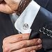 UHIBROS Mens Cuff Links Polished Finish Stainless Steel Luxury French Tuxedo Shirt Cufflinks for Men