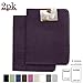 Clara Clark 2 Piece Bathroom Rugs Bath Mat Set, Velvet Memory Foam Bath Mats for Bathroom - Non-Slip, PVC Backing Bath Rugs, Washable - Dries Quickly, Purple